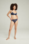 The Sheer Deco Lift Balcony Bra Navy Up to GG Cup