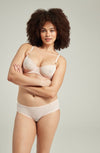 The Sheer Deco Hipster Brief Blush Pink