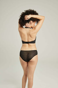 The Sheer Deco Hipster Brief Black