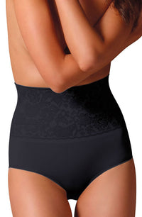 Control Body 311572 Shaping Brief With Screen Print Lace Nero