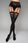 Black Secret BS148 Stockings Black/Bordeaux