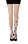 Zohara "Queen Of Hearts" Powder Print Tights