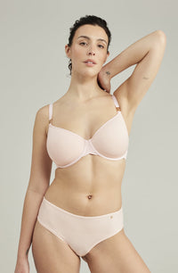 The Second Skin Stretch Mid Rise Waist Brief Blush Pink