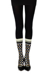 Zohara "Happy Socks" Black Print Tights