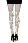 Zohara "Confetti" Grey Print Tights