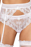 Roza Lagerta Suspender Belt White