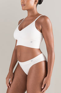 The TENCEL™ High Leg Brief White Sand