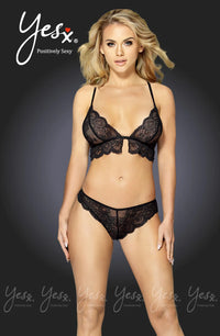 YesX YX234 Black Bra Set