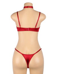 YesX YX872Q Hollow Cut Halter Bra Set Up To 2XL