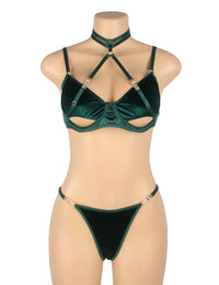 YesX YX873 Hollow Cut Halter Bra Set