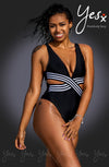 YesX YX980 One Piece Swimsuit Black