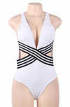 YesX YX962 One Piece Swimsuit White