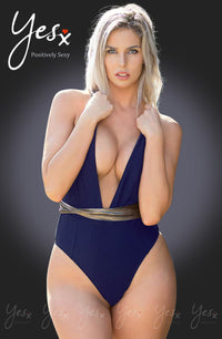 YesX YX966 One Piece Swimsuit Navy