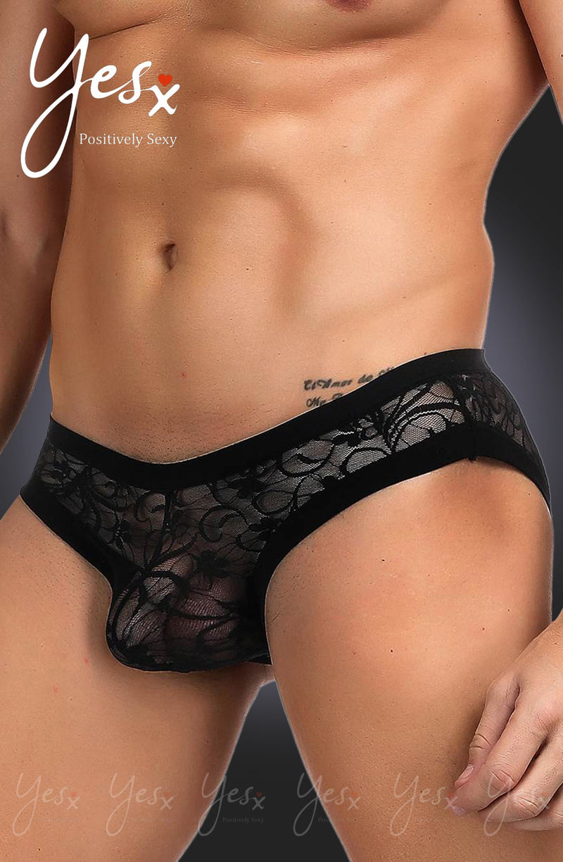 YesX YX973 Mens Brief Black