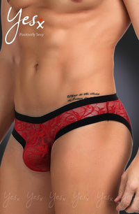 YesX YX974 Men's Brief Red/Black