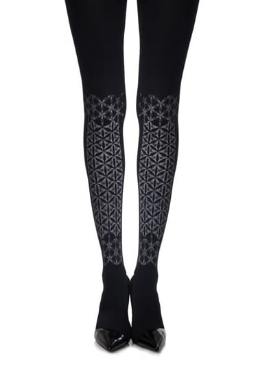 Zohara Frozen Shapes" Print Tights"