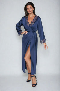 Irall Yoko Dressing Gown Navy Blue