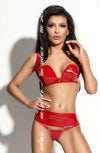 Me Seduce Arielle Red 3 Piece Lingerie Set